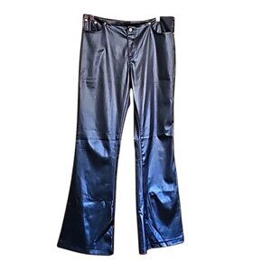 Vintage 70s satin polyester disco pants waist 32 inseam 32 flares